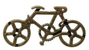 Metallpuzzle Fahrrad Bike Geduldspiel Knobelspiel Puzzle Geschenk für Biker oder Radfahrer 110x55x10 mm - 4611