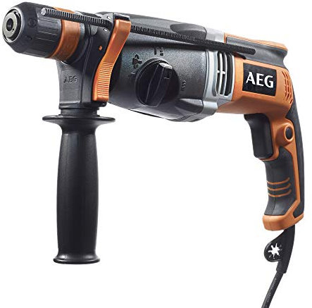 AEG Kombihammer 800 W Motor, Fixtec-Schnellwechselsystem, mit Transportkoffer, Drehstopp-Funktion zum Meißeln-KH 26 XE, 18 V
