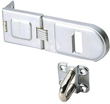 Master Lock 721EURD Heavy Duty Outdoor Door Padlock Single Hinge Hasp, 20 x 6 cm