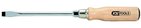 KS Tools 300.1007 ERGOTORQUE WOOD Destornillador con mango de madera, ranurado, 12mm