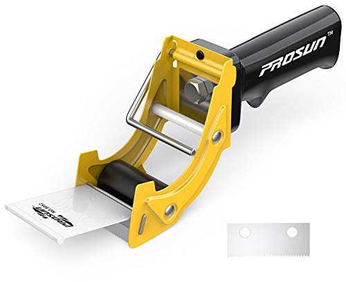 Handheld Klebebandabroller, mit extra Klinge Verpackung Karton Cutter, Paketklebeband Paketbandabroller Packband Paketband Papierklebeband Abroller Handabroller Kleberoller Klebebandspender,Gelb