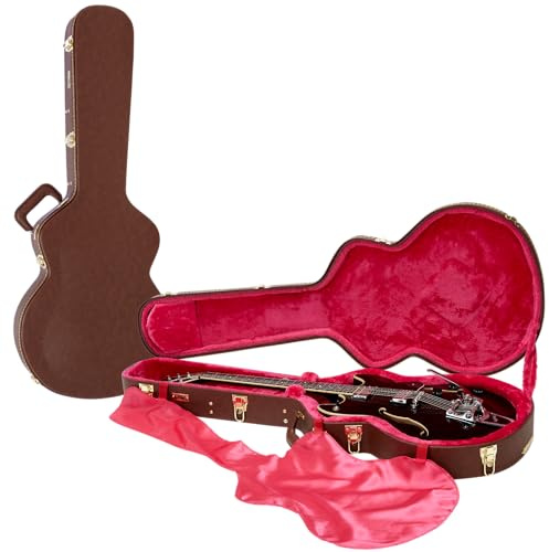Gator Cases Deluxe Wood Guitar Case for 335-Style Semi-Hollow Guitars, Brown (GW-335-BROWN)