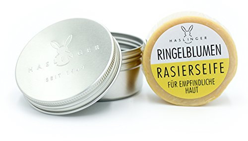 Haslinger Ringelblumen Rasierseife in Dose, 60 g