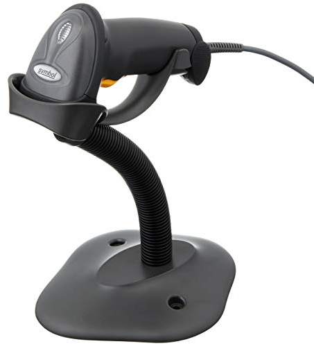 Symbol Zebra LS2208 Series Corded Handheld Standard Range Laser Scanner Kit with Gooseneck Stand and Cable Twilight Black LS2208-SR20007R-NA