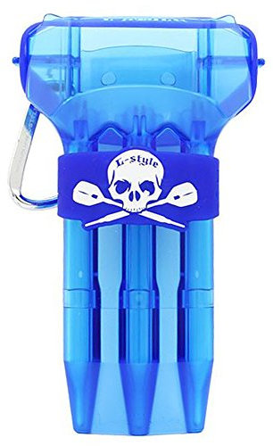 LSTYLE Dart Case: Krystal One Dartpfeile, Hartplastik, für Dartpfeile mit weicher Spitze und Stahlspitze, Blau