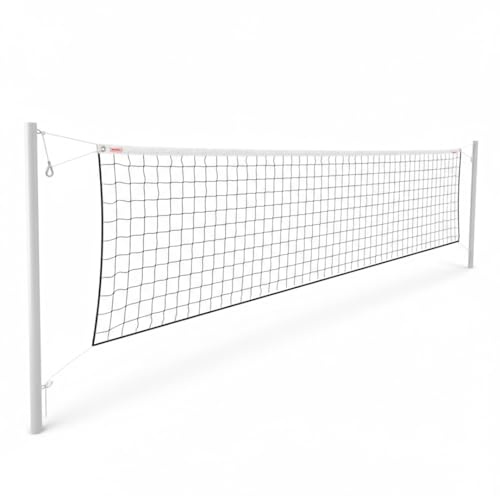 DIAMANTE Red de Voleibol Profesional – Red Voleibol Resistente de Polietileno con Cinta y Cable de Acero – Red Voley Portátil Ideal para Playa, Piscina o Entrenamiento