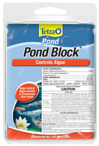 Tetra Pond Block Controls Algae In Ornamental Fish Ponds, 4 Count