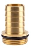 Gardena Messing-Tülle: Messing-Anschlussstück für Fuß- und Zwischenventile, passend für 25 mm (1 Zoll)-Schläuche (7251-20)