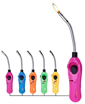 Accendigas/Accendino ricaricabile con becco flessibile - Mod. Flexible Colour (Cod.:1667)