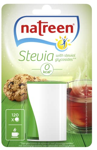 natreen® Süßstoff Stevia, Tischspender, ohne Kalorien, Zuckerersatz, 120 Stück