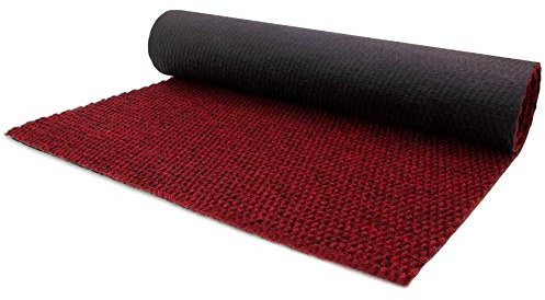 Primaflor Sauberlauf - PICOLLO, Rot, 1,00m x 2,00m, Rutschfester Schmutzfangläufer Meterware, Robuster Küchenläufer nach Maß, Zuschneidbarer Teppichläufer, Eingangsmatte für Flur und Windfang