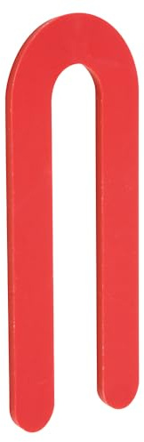 CRL Red 1/8 x 3-1/2 Plastic Horseshoe Shims - 100 Pack