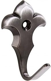 SIRO Kleiderhaken Neubrandenburg, Landhaus, Klassisch, Vintage, Druckguss eisenfarbig brüniert getrommelt, 46 mm x 27 mm x 29 mm, 577-45ZN8