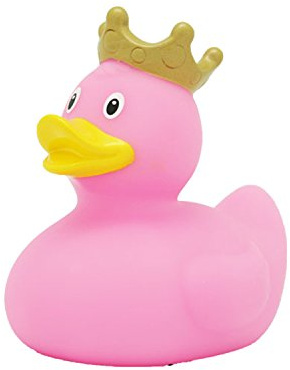 LILALU Share Happiness – Badeente für Kinder und Erwachsene – Quietscheente – Ente mit Krone - Rose