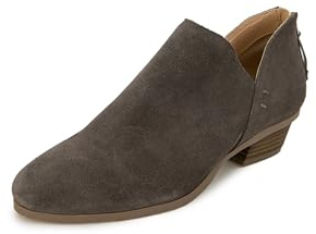 Kenneth Cole REACTION Women's Side Way Low Heel Ankle Bootie, Concrete, 7.5 M US