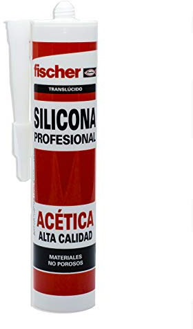 fischer - Silicona Transparente Acética Profesional 300ml | Sellador para Superficies No Porosas | Resistente al Agua y Productos de Limpieza | Antimoho | Aplicación con Pistola