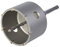 wolfcraft Bohrkrone, hartmetallbestückt, mit Spanndorn SDS-Plus I 5481000 I Für Elektro- und Sanitärinstallationen in Beton, Mauerwerk und Stein; Schnitttiefe 46 mm
