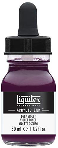 Liquitex 4260115 flüssige Professional Acrylfarben - Ink, Tusche, 30 ml, hochpigmentierte Airbrushfarbe, dunkelviolett