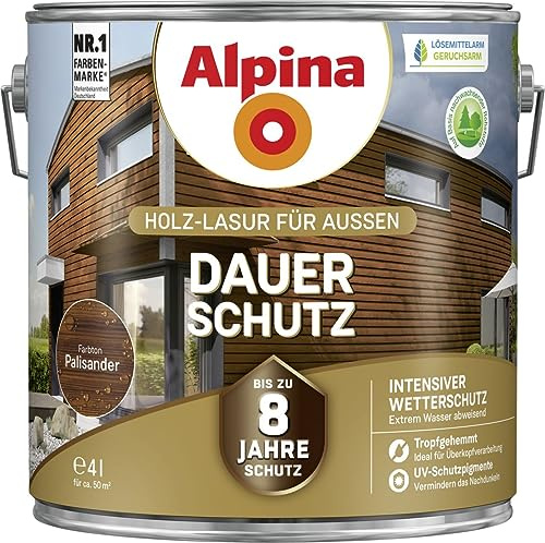 Alpina Dauerschutz Lasur palisander 4 Liter