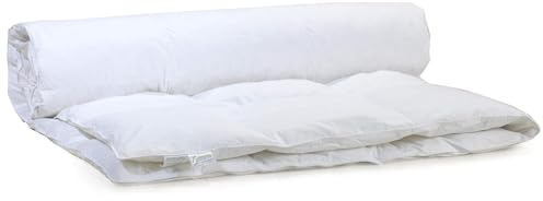 Duck Feather & Down Duvet 10.5 Tog – All-Season Comforter with 100% Cotton Cover – OEKO-TEX Certified, Ultra-Soft, Lightweight, and Breathable Hotel Collection Duvet, Single, 135 X 200 CM