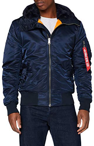Alpha Industries Herren MA-1 Hooded Bomberjacke, Rep.Blue, XXL
