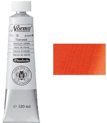 Schmincke – Norma® Professional - feinste Künstler-Ölfarben, Zinnoberrot hell - 120 ml