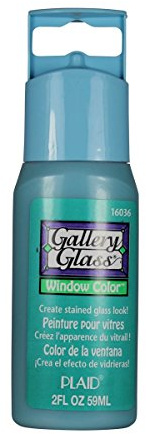 Plaid Gallery Glass Window Color in Assorted Colors (2 oz), 16036, Turquoise