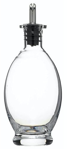KitchenCraft World of Flavours Italian Vinegar Bottle/Oil Pourer, Glass, Bellied Design, 4 ml