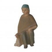 MaMeMi Hirte, sitzend, mit Schaf * Weihnachtskrippe/Krippen/Krippenfigur * Lindenholz, handgeschnitzt, handbemalt * Grösse:17 cm