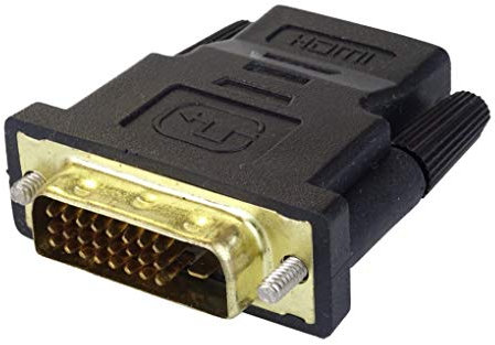 PremiumCord HDMI-zu-DVI-D-Adapter zum Anschließen von Audio-Video-Geräten, HDMI-Buchse zu DVI-D-Stecker, Full HD 1080p bei 60 Hz Videoauflösung, vergoldetes Design, A-HDMI-DVI-2