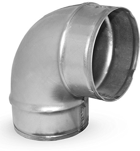 MKK, tubo di ventilazione a gomito 90°, zincato, con canale di ventilazione, 10818