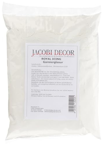 Cake Company Royal Icing 1er Pack (1 x 1000 g) I Trockenmischung für Tortendekoration in höchster Qualität I für Spritzglasur und feine Linien I Glutenfrei I Perfekt für Kuchen und Cupcakes