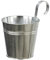 Dehner Pflanztöpfchen mit Bügelhalter, Ø 14 cm, Höhe 14 cm, Zink, silber