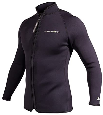 NeoSport 3-mm XSPAN Jacket (Black, X-Large) - Diving Jacket for Water Sports, Diving & Snorkeling