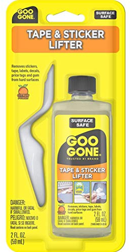 Goo Gone Sticker Lifter - Adhesive and Sticker Remover - 2 Ounce - Citrus Power Removes Stickers Tape Labels Decals Tags and Gum