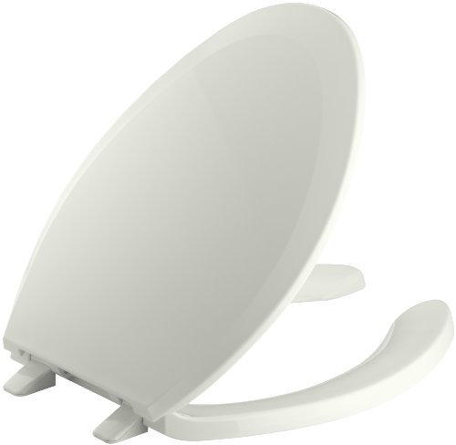 KOHLER K-4650-NY Lustra Elongated Open-Front Toilet Seat, Dune