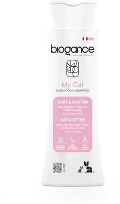Biogance - Shampooing pour chat - My cat - 250 ml - A base d’ortie et d’huile d’argan - Convient à toutes races de chats