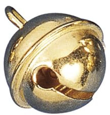 Rayher Metallglöckchen kugelförmig, 19 mm ø, gold, Beutel 10 Stück, Schellen, Weihnachtsglöckchen, Deko Glöckchen, Glöckchen zum Basteln, 2503306