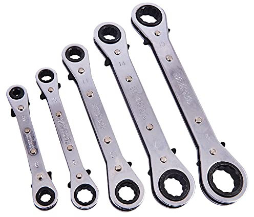 Amtech K1500 5 Piece Ring Ratchet Spanner Set