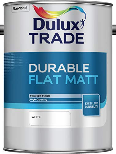 Dulux Trade Durable Flat Matt White 5L