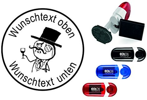 Geocachingstempel « Rage Face TRUE STORY » mit persönlichem Cachernamen/Nicknamen - Runder Stempel Geocaching Pocketstempel - für Logbuch