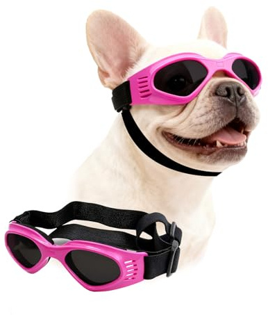 Pet Leso Doggles Goggles Stylish Doggie Puppy Sunglasses Windproof - Pink by Pet Leso