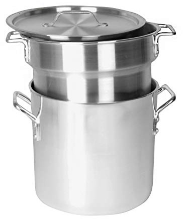 Excellante 20 Quart Aluminum Heavy Gauge Double Boiler Satin Finish