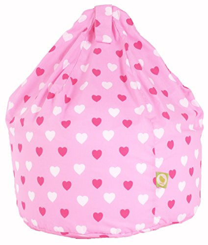 Cotton Pink Hearts Bean Bag Large/Adult Size