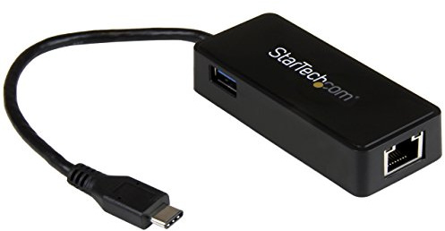 StarTech.com USB-C to Ethernet Gigabit Adapter - Thunderbolt 3 Compatible - USB Type C Network Adapter - USB C Ethernet Adapter (US1GC301AU)