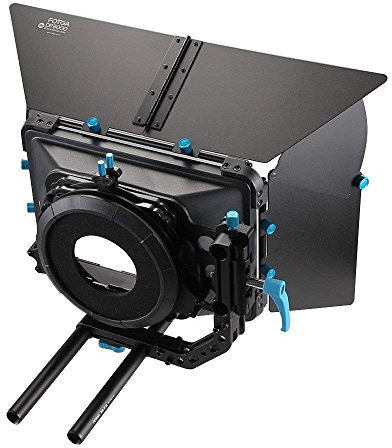 FOTGA Professional Matte Box Swing Away Parasol pour 15mm Rod DSLR Rigs Kit de boîte Mate avec Universal Lens Donut Set