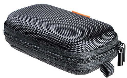 Small Hard EVA Case (4.3 x 2.5)- Portable Protection Earbud Case Zipper Pouch for Headset, Earphone, Flash Drive, Charging Cable, Key - Mesh Inner Pocket Durable Exterior Universal Carrying Bag