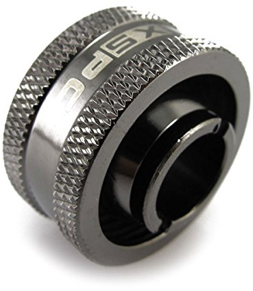 XSPC 5060175585097 - G1/4 raccordo a compressione per 1/2 ID 3/4 OD 19/13mm tubi, cromo-nero