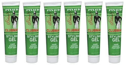 Clubman Pinaud Styling Gel Hair Groom for Men, Conditioning, Non-Greasy, 3.75 Fl Oz (Pack of 6)