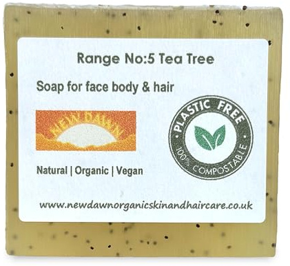 Handmade Organic Tea Tree Soap Bar - Range No.5-75g